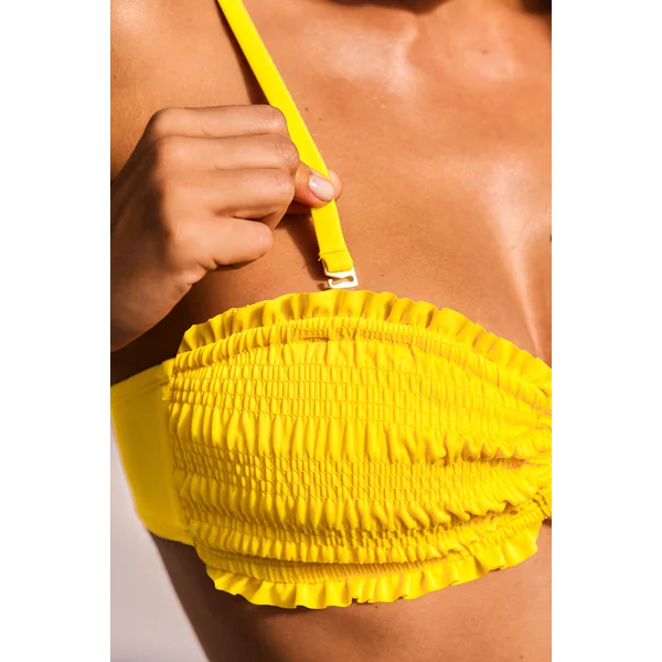 Bikini jaune bretelles amovibles