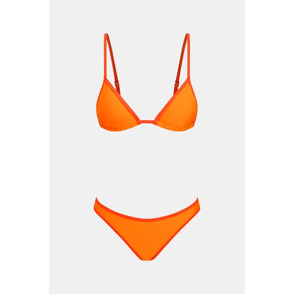 Bikini orange échancré