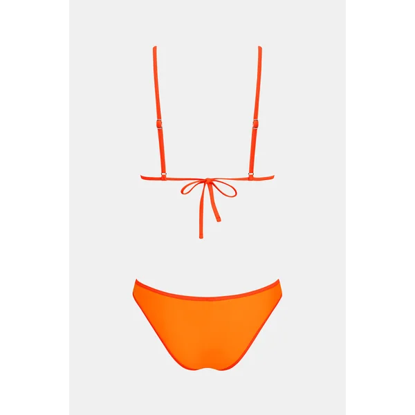 Bikini orange échancré