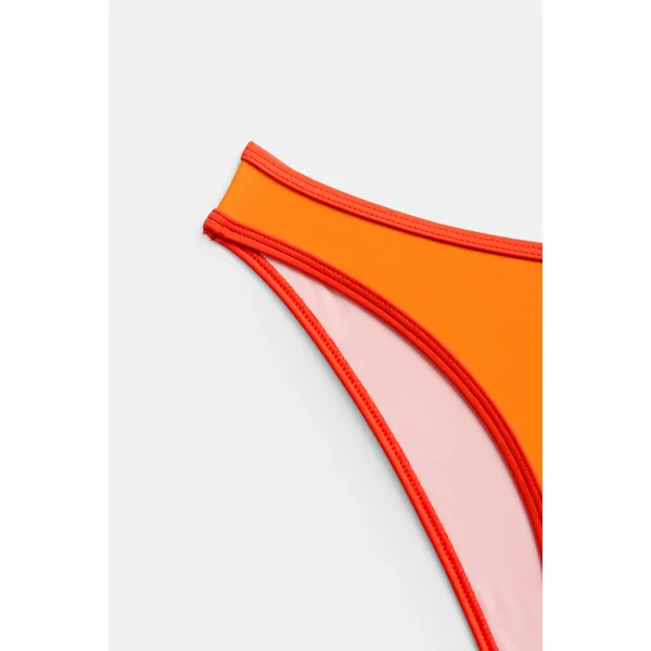Bikini orange échancré