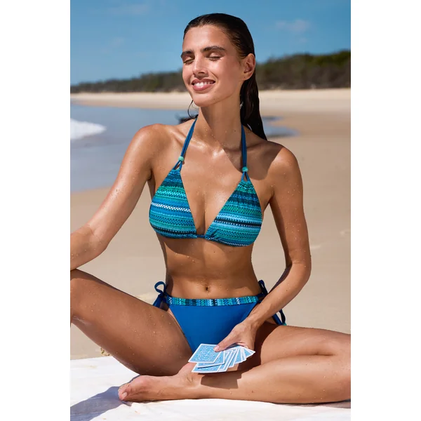 Bikini rayé col V