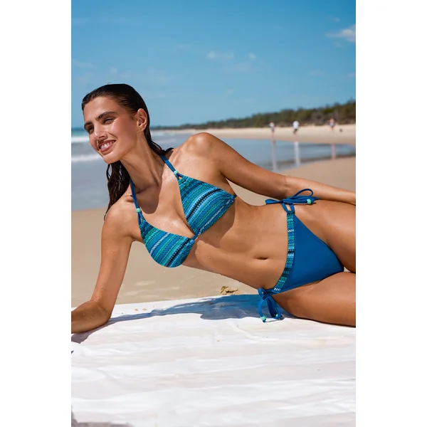 Bikini rayé col V