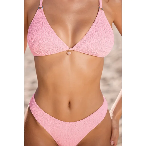 Bikini rose bas taille basse