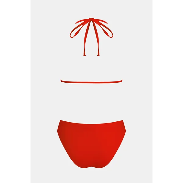 Bikini rouge bas taille moyenne