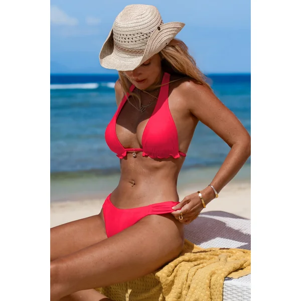 Bikini rouge bretelles licou