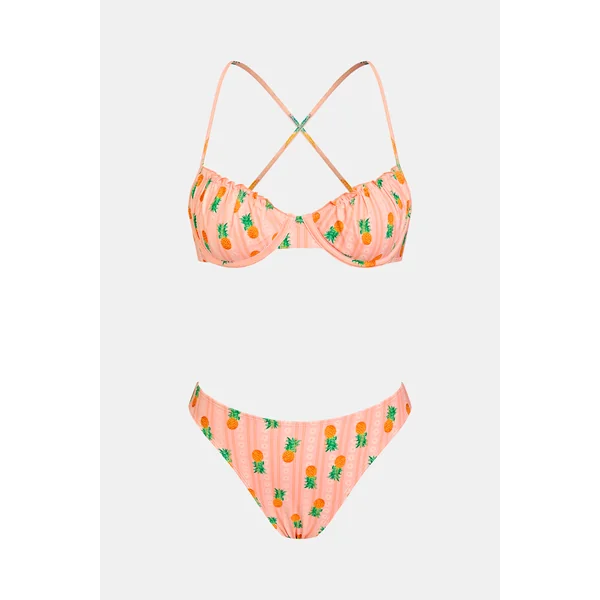Bikini tropical dos croisé