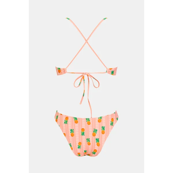 Bikini tropical dos croisé