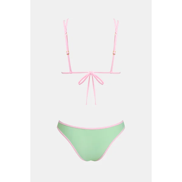 Bikini vert triangle ajustable
