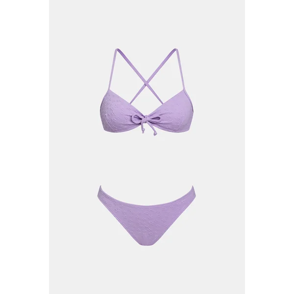 Bikini violet dos croisé
