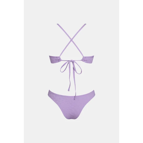 Bikini violet dos croisé