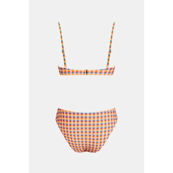 Bikini à carreaux bretelles ajustables