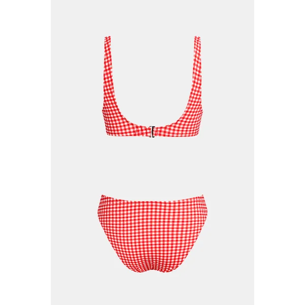 Bikini à carreaux larges bretelles