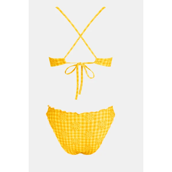 Bikini à carreaux taille moyenne