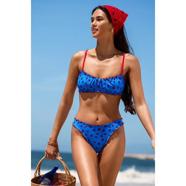 Bikini à col scoop et bretelles ajustables en taille moyenne
