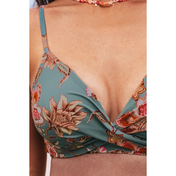 Bikini à emballage et bas taille haute