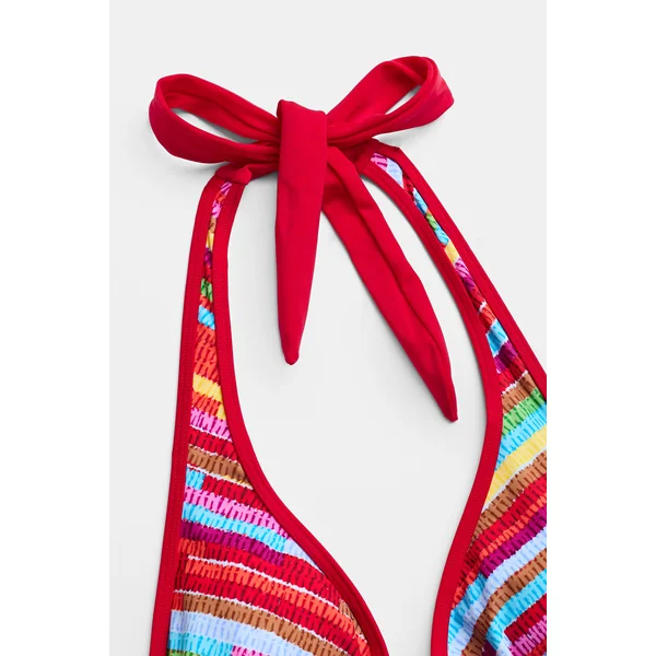 Bikini à rayures bas ultra échancré