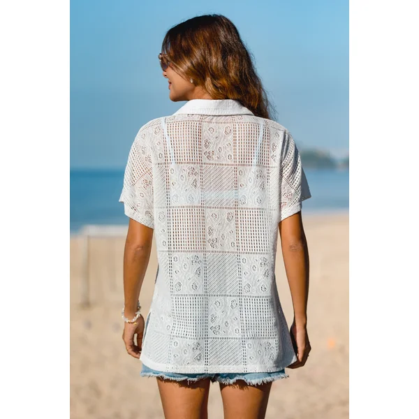 Blouse blanche allure épurée