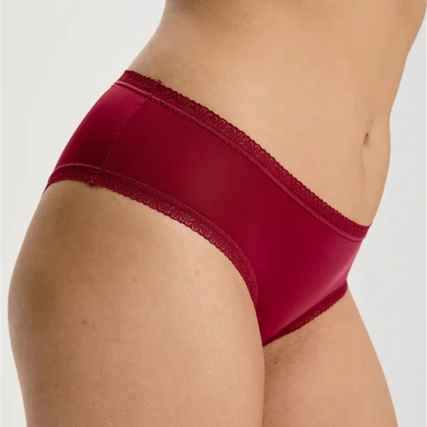 Blush - Culotte Shorty en microfibre avec bodure en dentelle Bois de Rose Medium