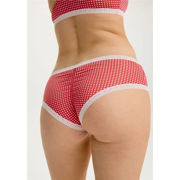 Blush - Culotte Shorty en microfibre avec bodure en dentelle Rubis Small
