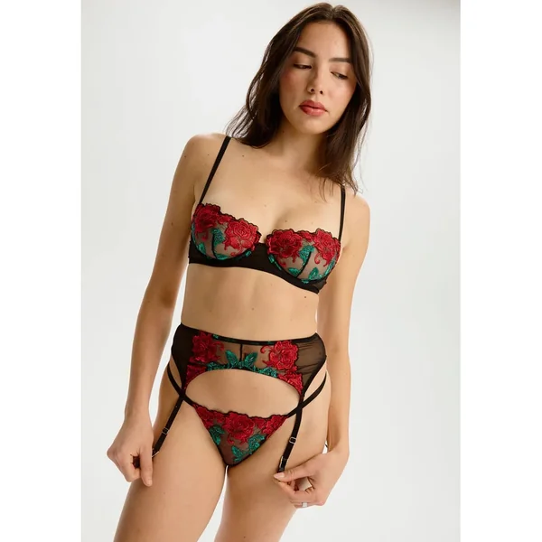Blush - Soutien-Gorge Balconnet avec armature en dentelle 36 (80) C Noir Carmen