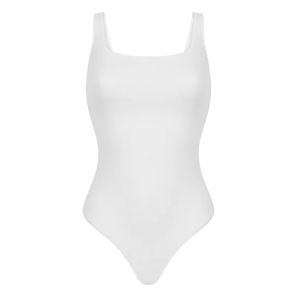 Body en coton côtelé - Blanc