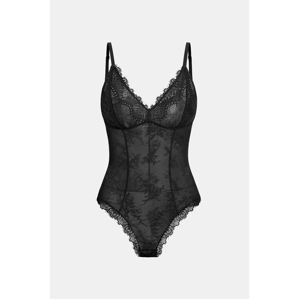 Body gainant dentelle bretelles ajustables maintien léger