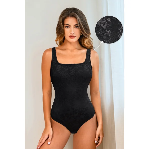 Body gainant noir maintien léger