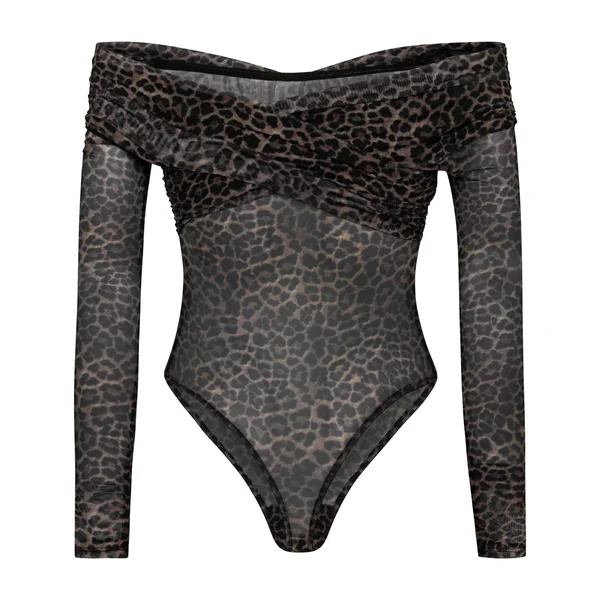 Body léopard Keisha - Noir