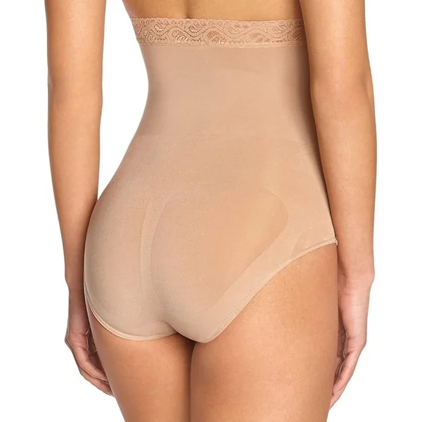 Body Wrap - Culotte taille haute avec bande en dentelle Nude Medium