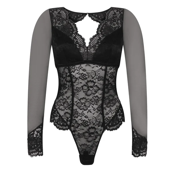 Body à manches longues Essie - Noir