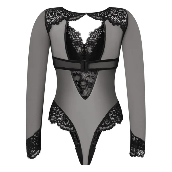 Body à manches longues Essie - Noir