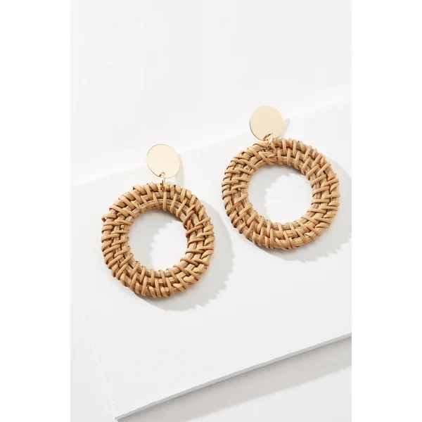 Boucles d’oreilles en paille