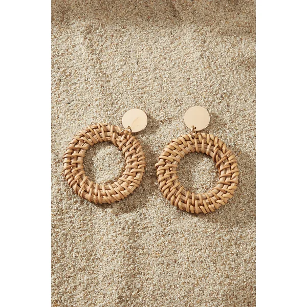 Boucles d’oreilles en paille