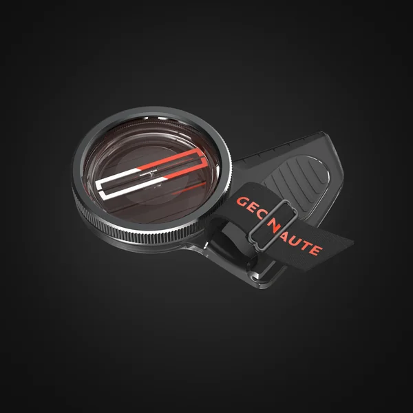 BOUSSOLE POUCE DROIT POUR COURSE D'ORIENTATION RACER 900 NOIR