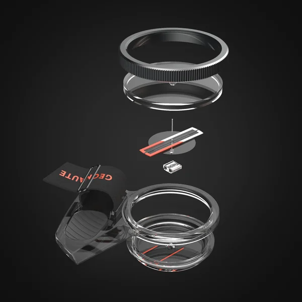BOUSSOLE POUCE DROIT POUR COURSE D'ORIENTATION RACER 900 NOIR