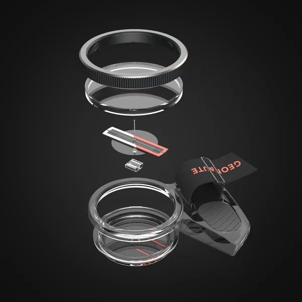 BOUSSOLE POUCE GAUCHE POUR COURSE D'ORIENTATION RACER 900 NOIR