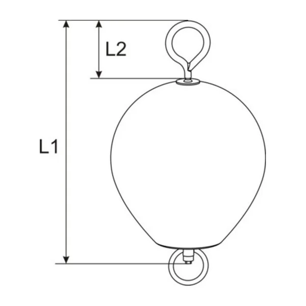 Bouée de mouillage Diam 45cm Tige courte