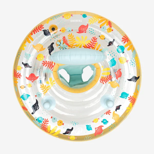 Bouée siège de piscine avec poignées Bébé 7-15kg - allfish jaune
