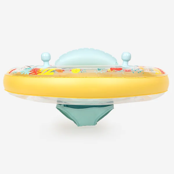 Bouée siège de piscine avec poignées Bébé 7-15kg - allfish jaune