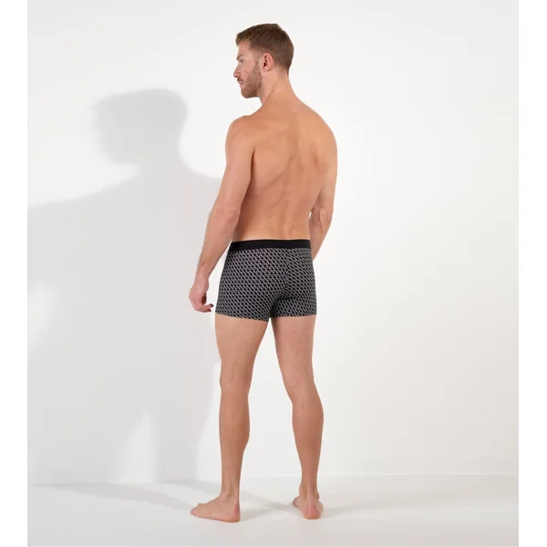 Boxer avec ouverture avant Waldorf imprimé gris