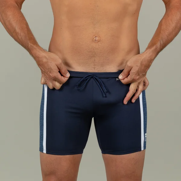 Boxer de Bain Natation Long - Yoko - Mala Bleu / Blanc