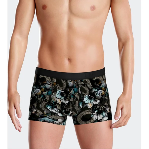 Boxer en Lyocell I am Amused Grey/Blue