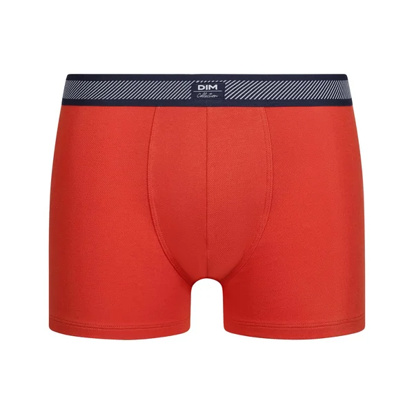Boxer homme en coton modal piqué et ceinture rayée Orange Dim Smart
