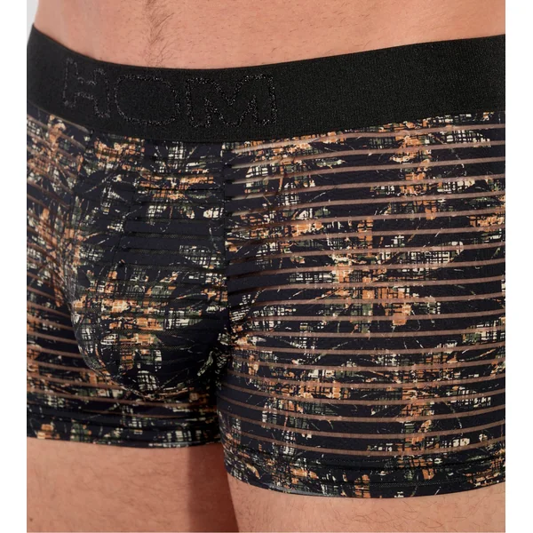 Boxer homme semi transparent Iraty imprimé kaki