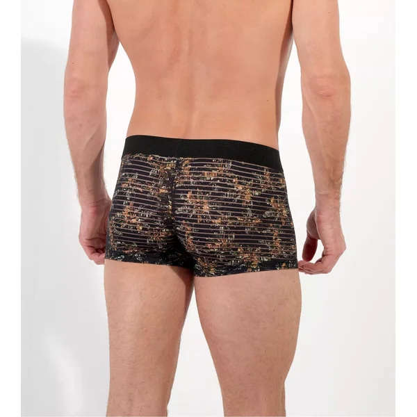 Boxer homme semi transparent Iraty imprimé kaki