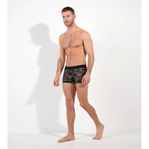 Boxer homme semi transparent Iraty imprimé kaki
