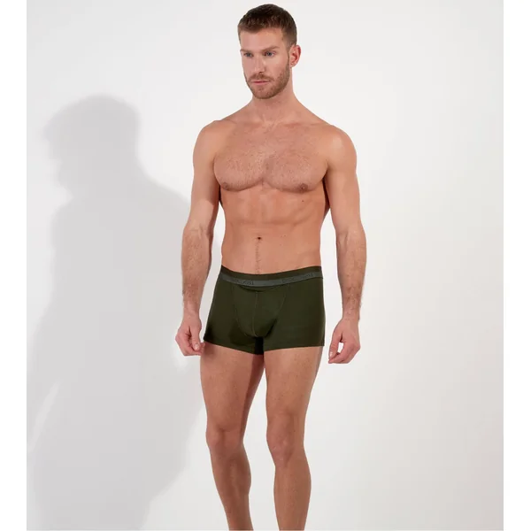 Boxer kaki pour homme avec ouverture à l'avant