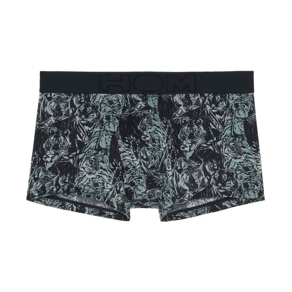Boxer Tigers imprimé Noir/Gris