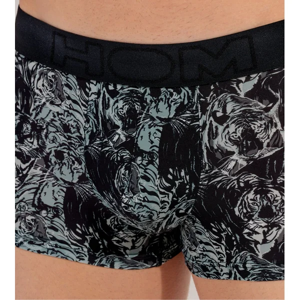 Boxer Tigers imprimé Noir/Gris