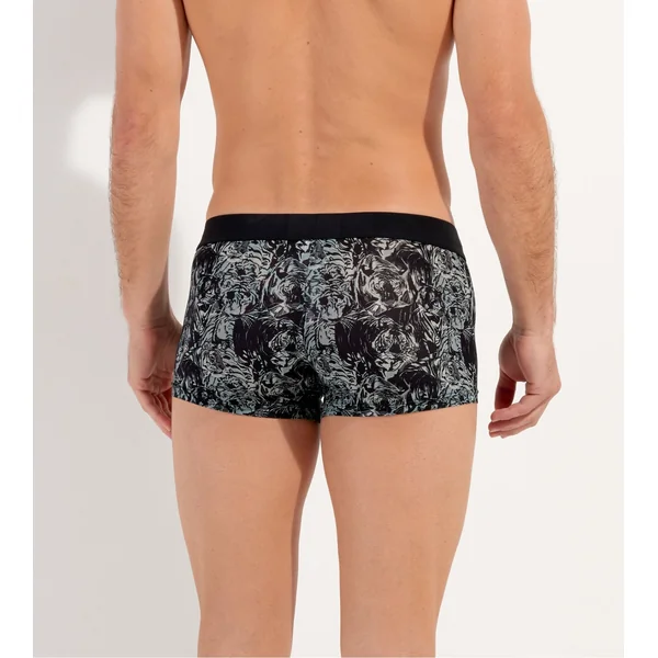 Boxer Tigers imprimé Noir/Gris